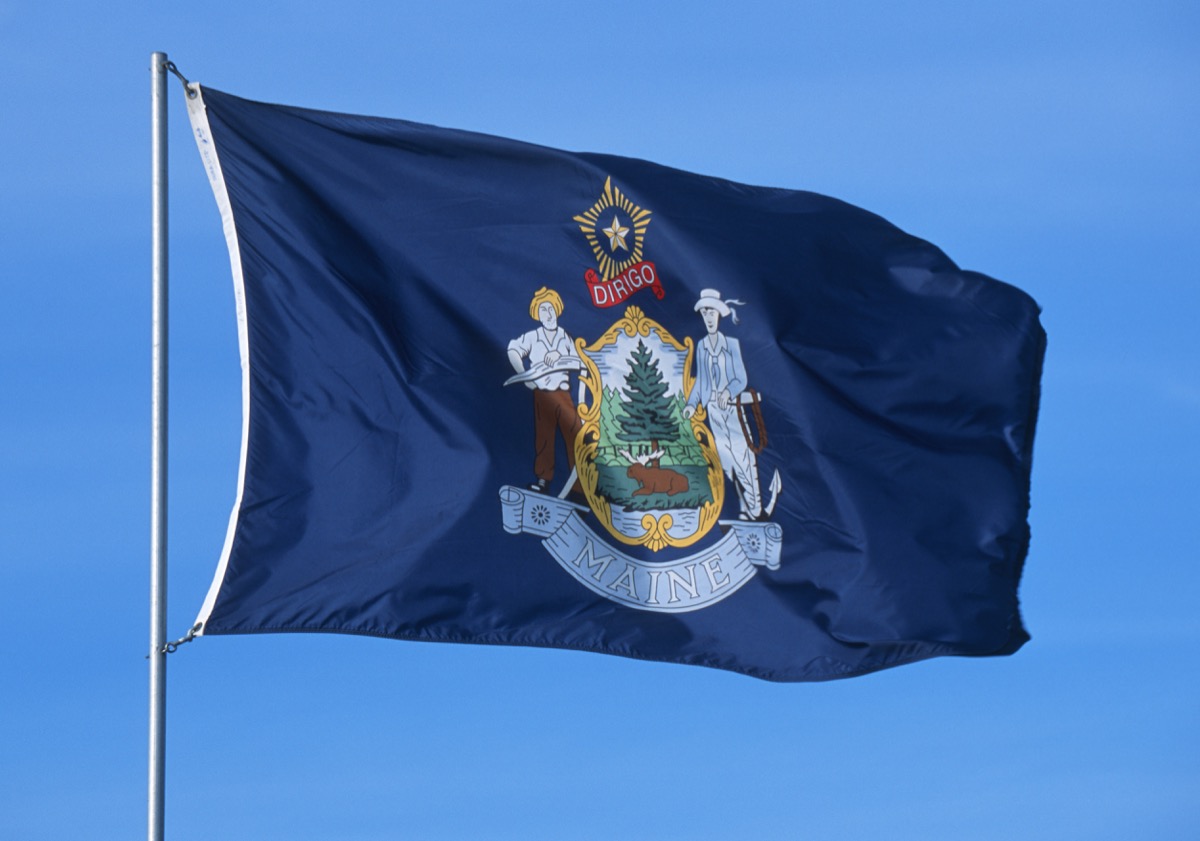state flag of maine, random fun facts