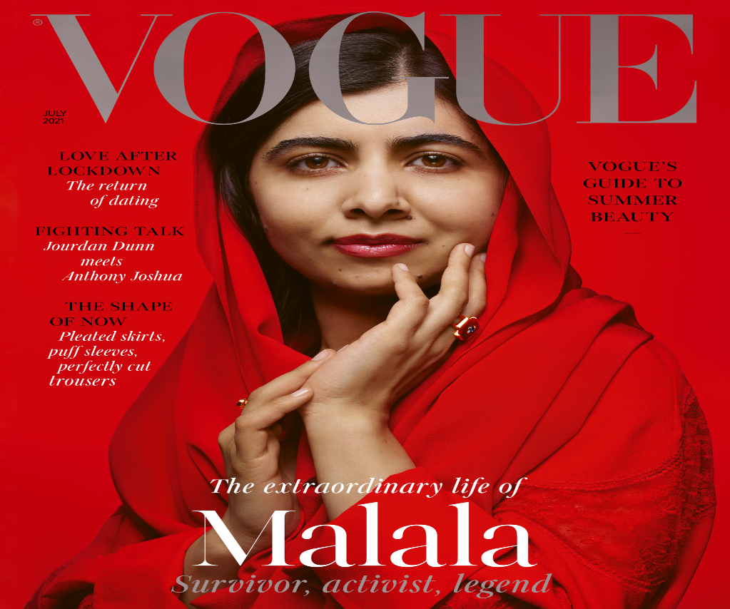 Image may contain Magazine Malala Yousafzai Human Person and Tabloid