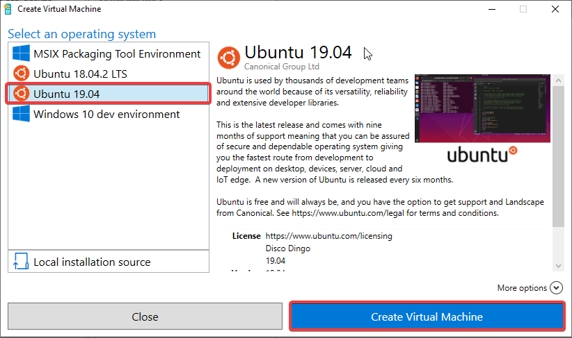 Hyper-V Instalar ubuntu 19.04