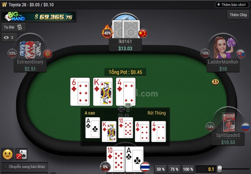 W88 Top 3 Sòng Chơi Bài Poker