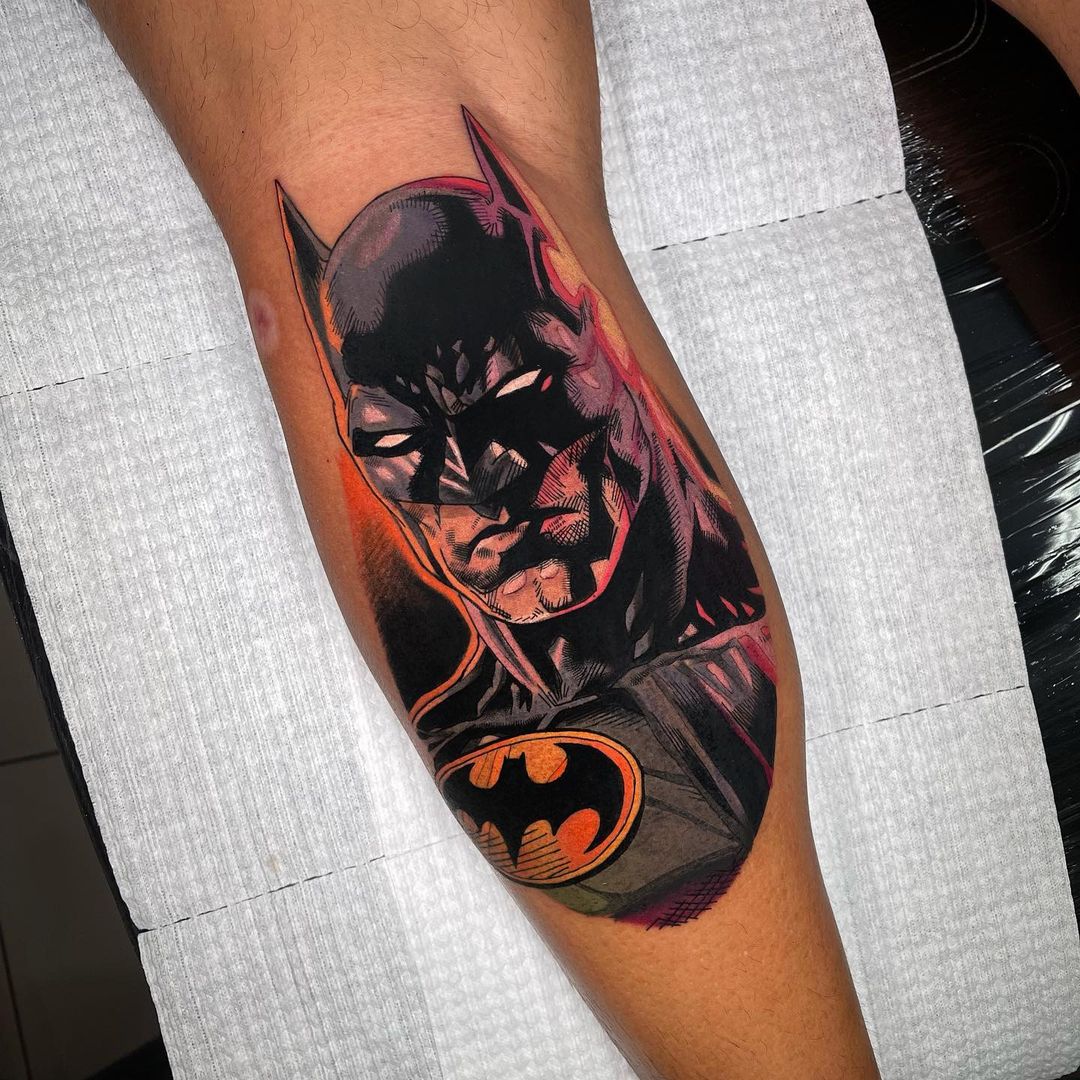 Batman Cartoon Tattoo