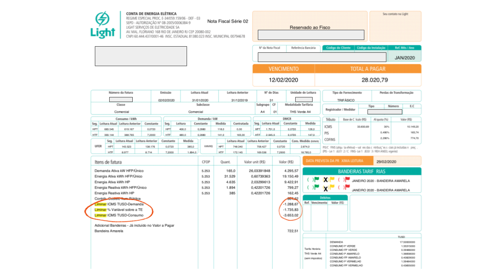 ICMS na conta de luz