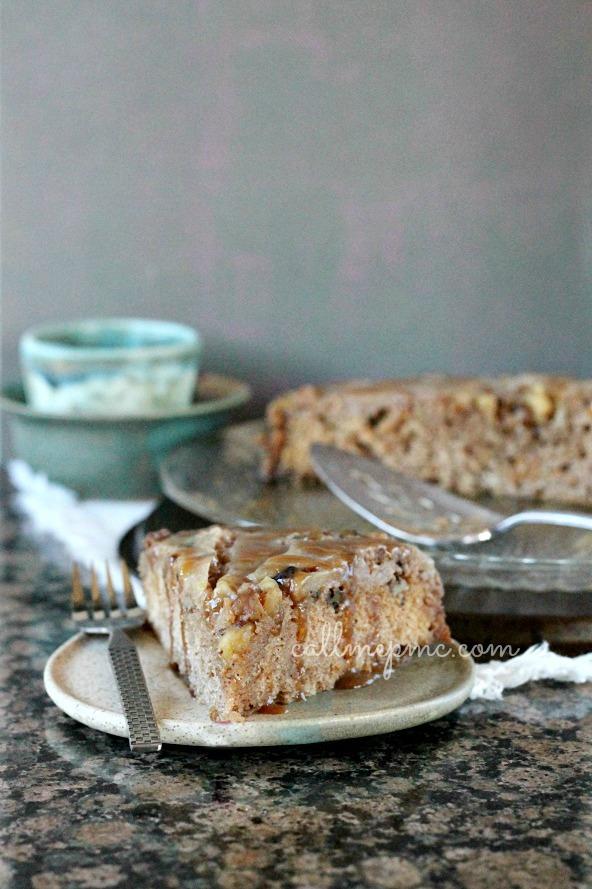 Maple Pear Upside Down Skillet Cake