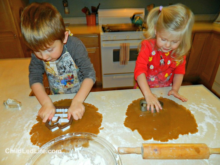 Cookie cutters are a great way to help kids make fun #gingerbreadhouses  on ChildLedLife.com