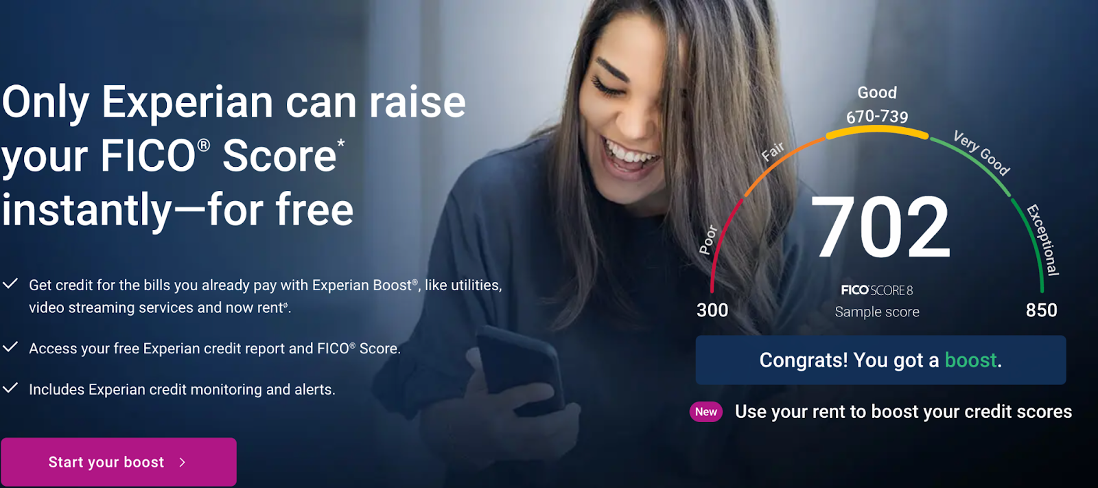 experian boost home page