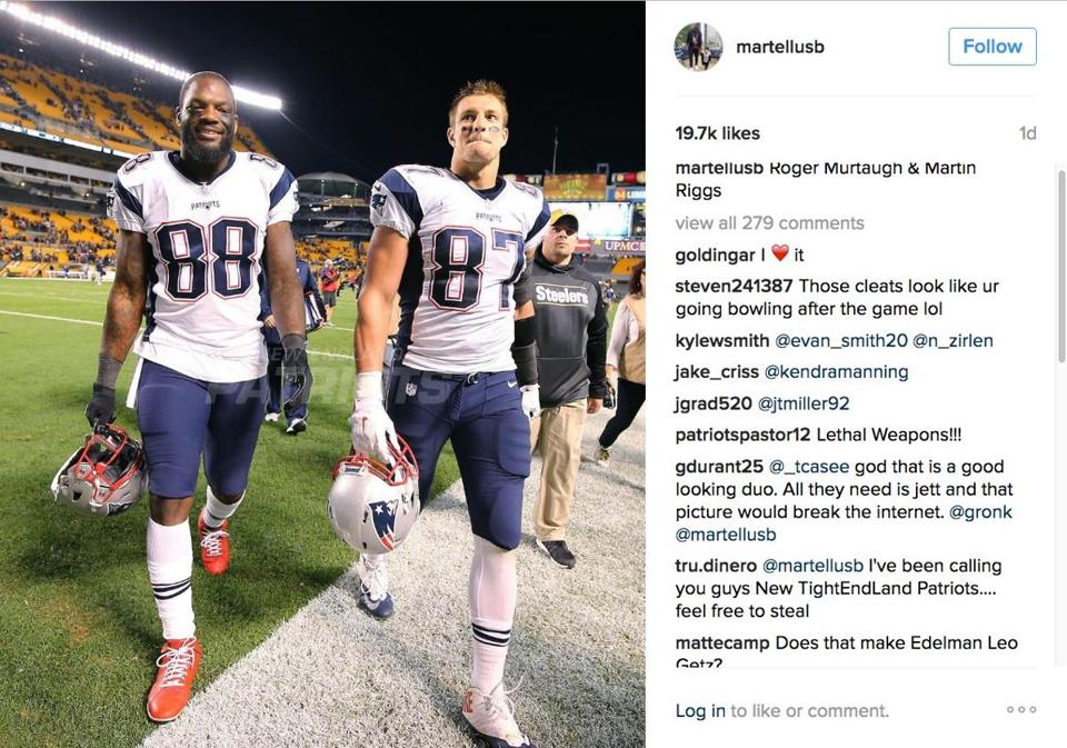 Martellus Bennett posted this picture with the caption “Roger Murtaugh & Martin Riggs.”