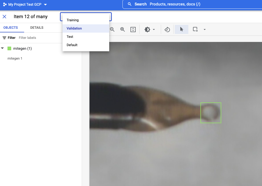 Screenshot from Google Cloud Platform  - Bounding box example