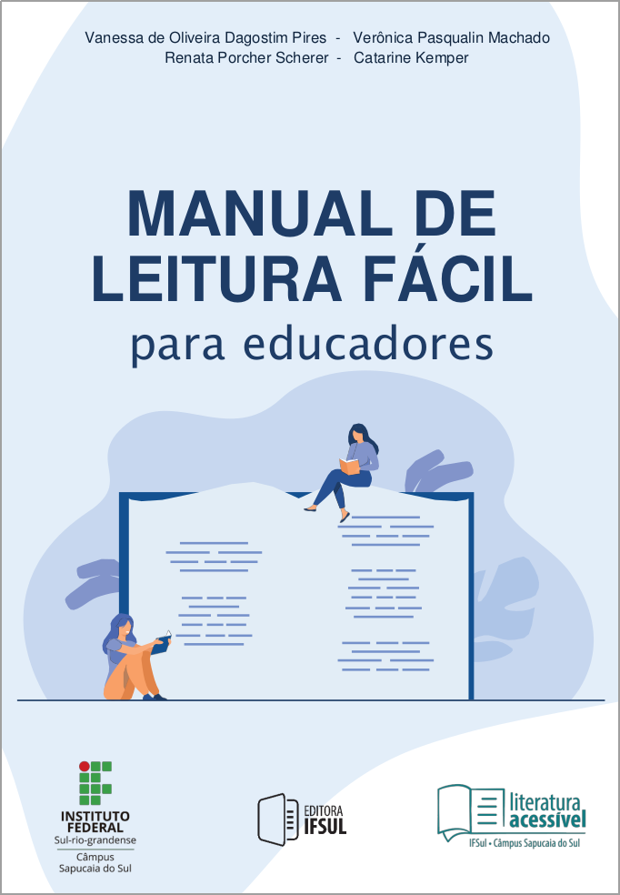 Imagem da capa do livro "Manual de Leitura Fácil para educadores". 