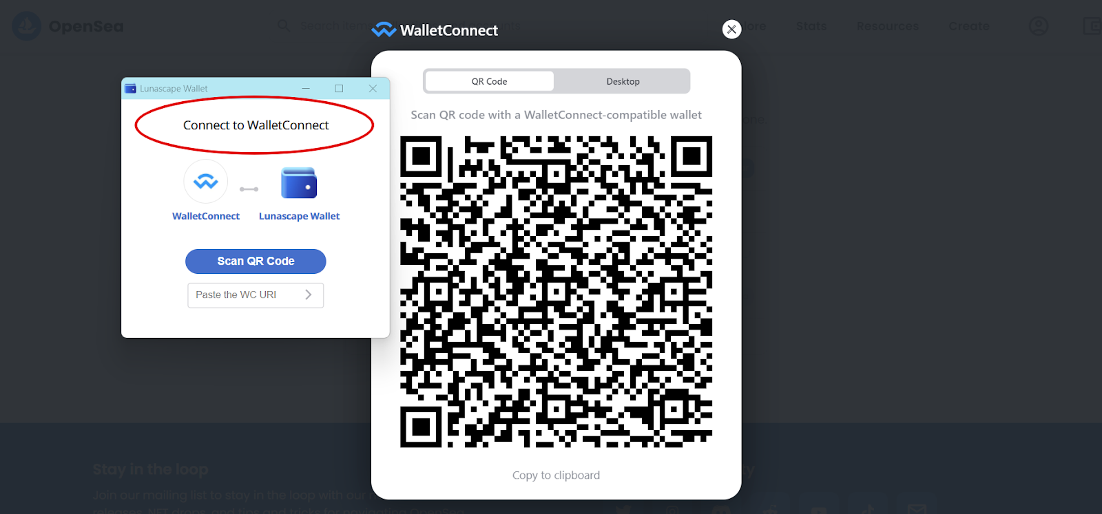 Lunascape Wallet Ver. 1.2.0, supporting WalletConnect and EIP-3085