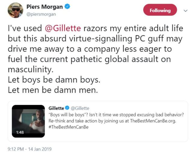 mage result for gillette ad piers morgan