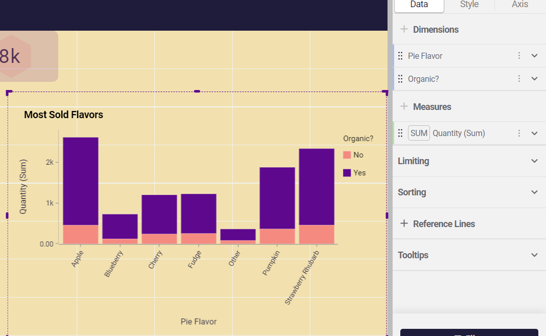 Astrato.io stacked bar chart