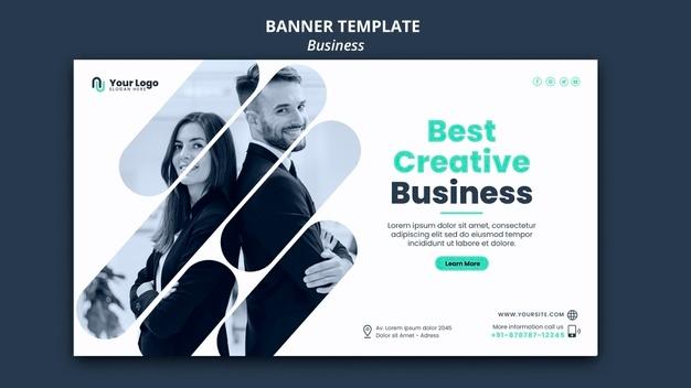 Business concept banner template Free Psd