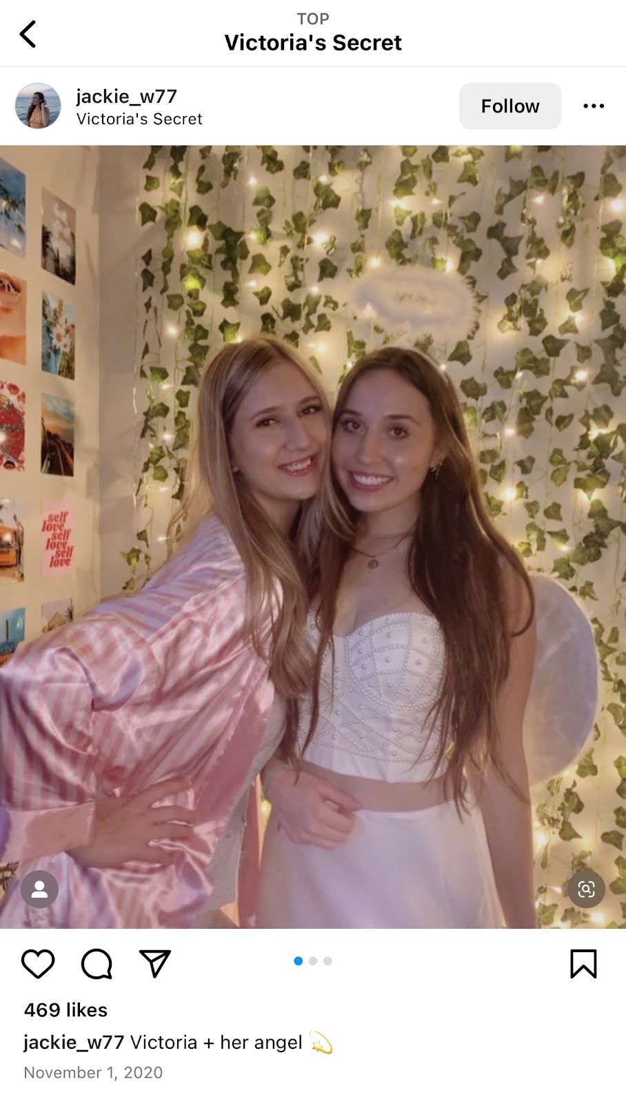 Victoria's Secret instagram location with two college girls