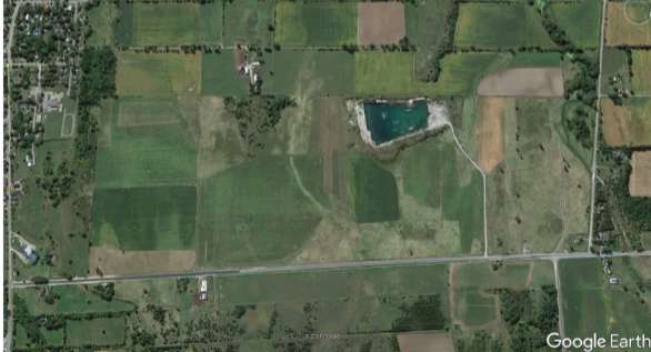 The site of Camp Rathbun today from Google Earth