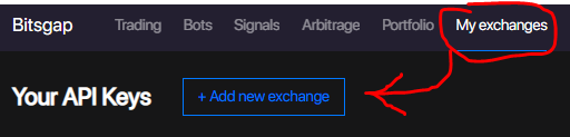 Bitsgap my exchanges