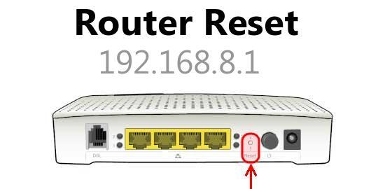 192.168.8.1 router reset