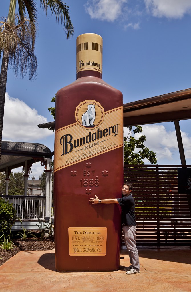 the big rum bottle sculpture of a bundaberg rum bottle 