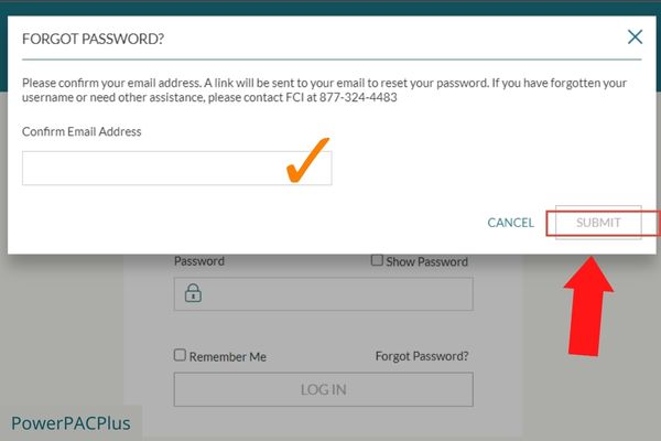 recover fci password