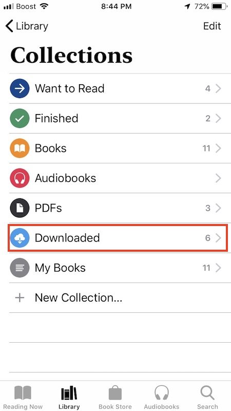 How To View Downloaded Books only in iOS 12 Books App