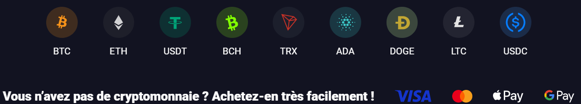 Méthodes de dépôt Metaspins Casino