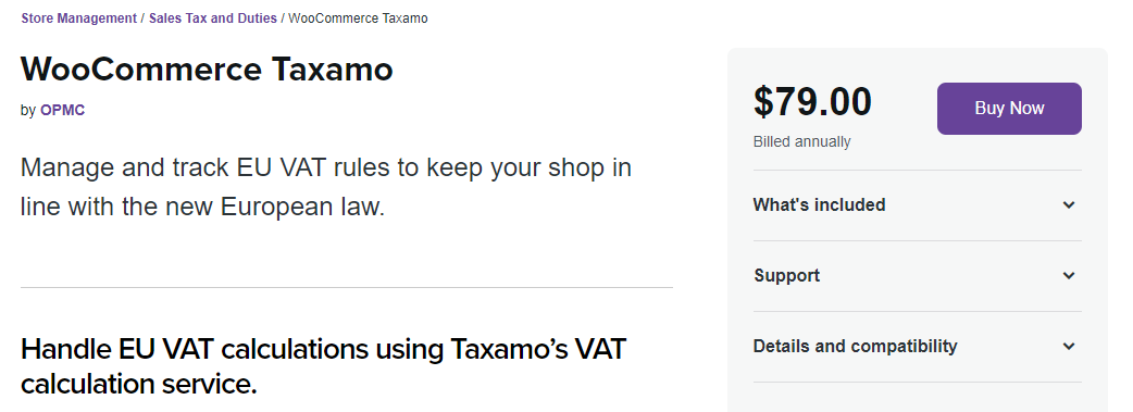 WooCommerce Taxamo tax calculation plugin