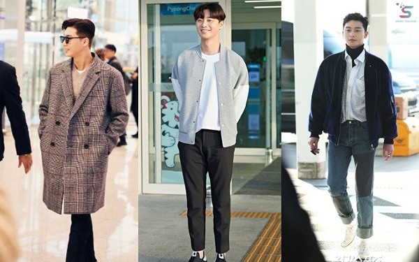 Những mẫu áo khoác dáng dài ngắn khác nhau luôn là item yêu thích của Park Seo Joon