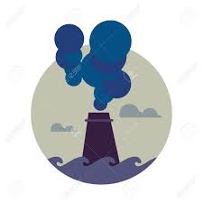 Air Pollution Banner, Vector Illustration. From Pipe Factory ...