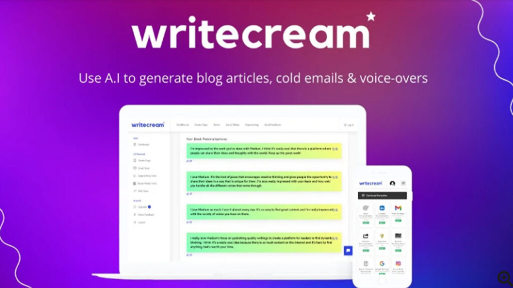 writecream - Best AI copywriting software