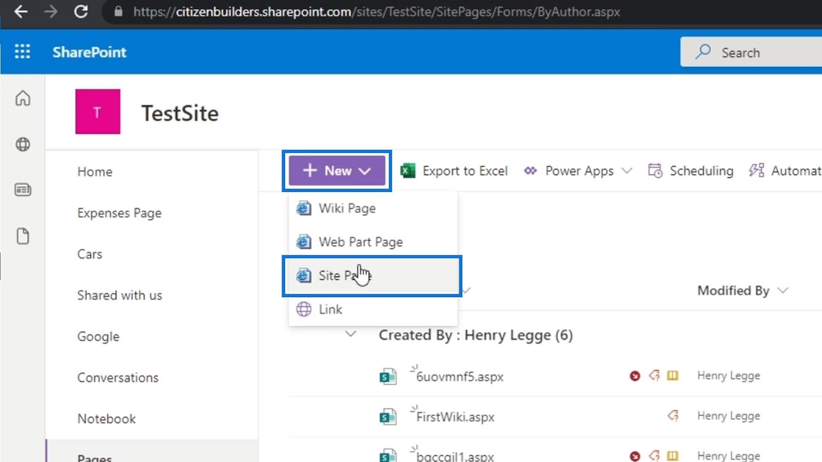 Creating a SharePoint home page