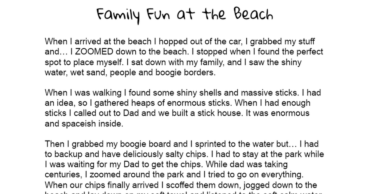 Family Fun at the Beach by Lilly Inglis