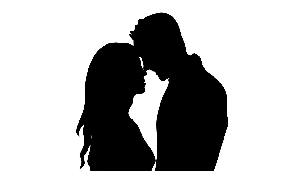 Couple In Love, Passion, Shadow, Silhouette