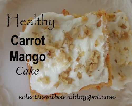 Eclectic Red Barn. Share NOW. #eclecticredbarn #desserts #carrotcake #mangodessert