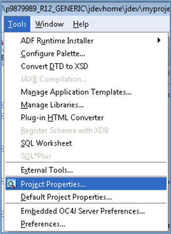 Project properties in AM extension