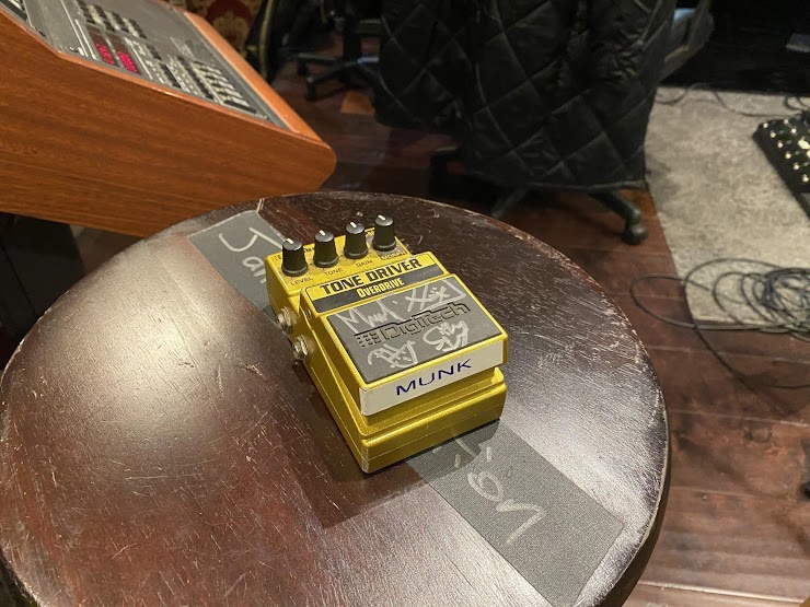 Tone Driver guitar pedal from Munky, signed by the band