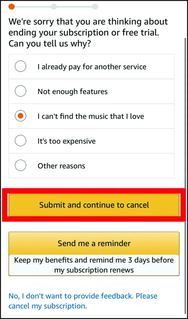How To Cancel Amazon Music on iOS: Image 7