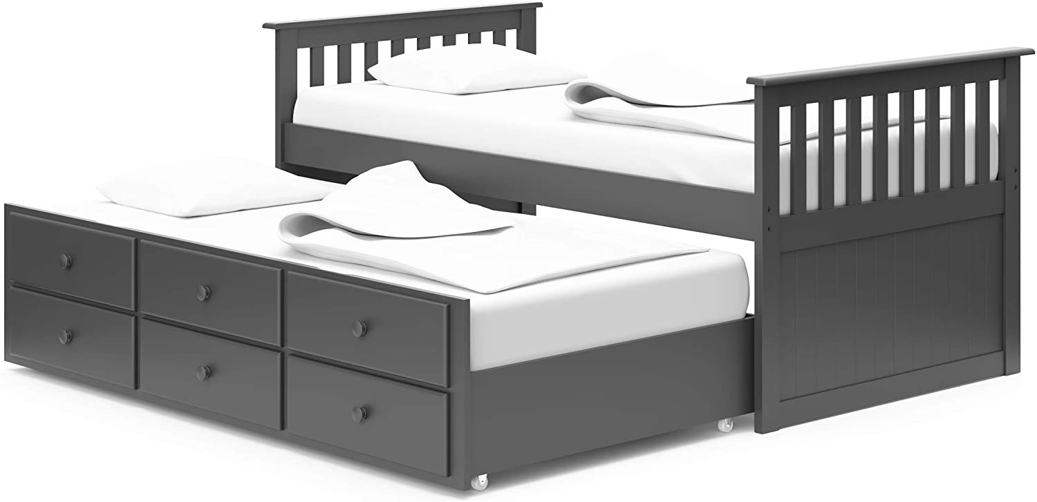 To hide a slide-away bed used a cabinet or drawer design 