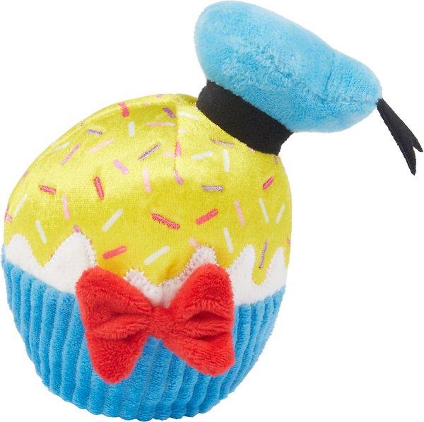 DISNEY Donald Duck Cupcake Plush Squeaky Dog Toy - Chewy.com