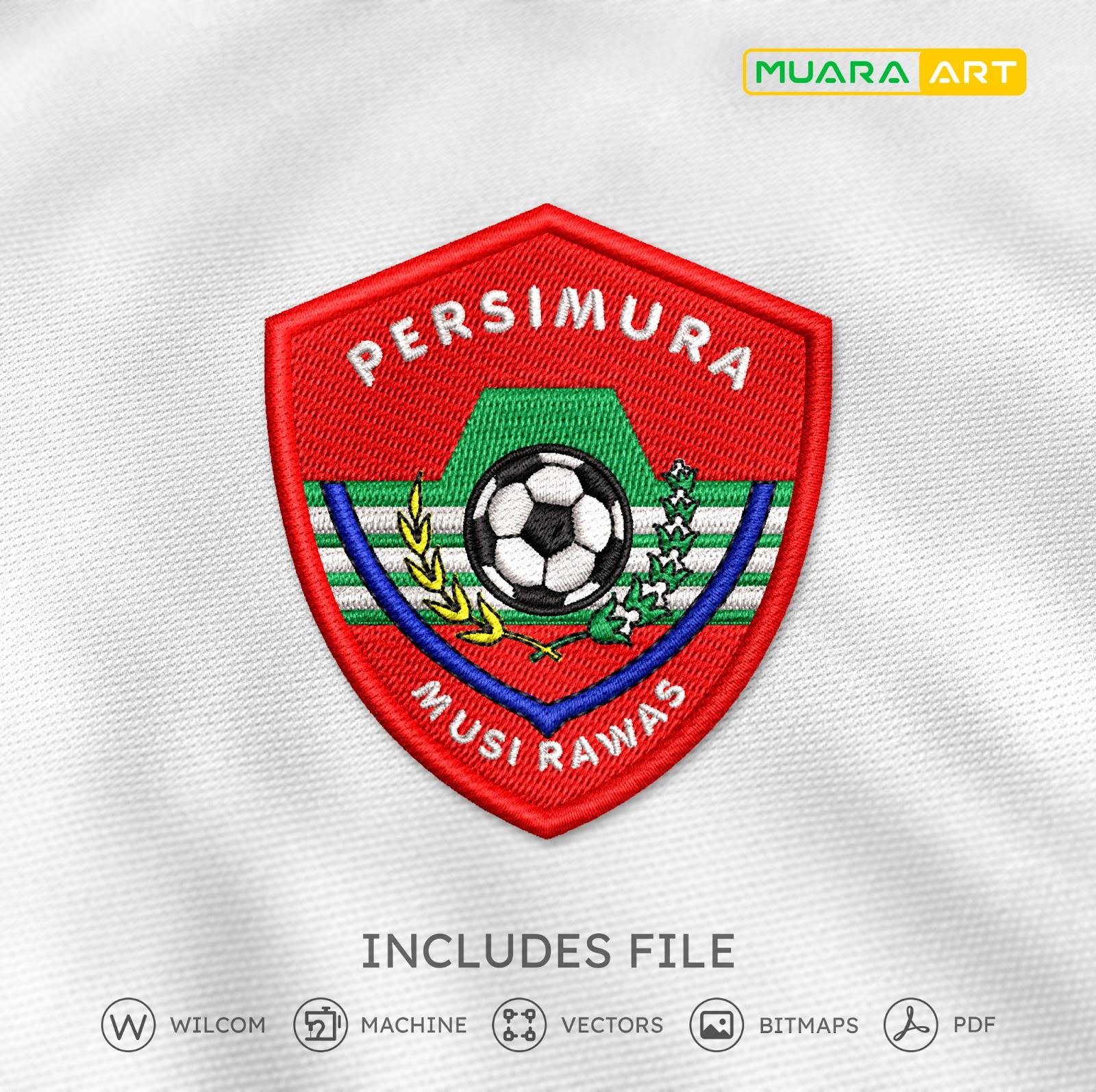 Desain Bordir Logo Persimura Musi (Sumatera Selatan)