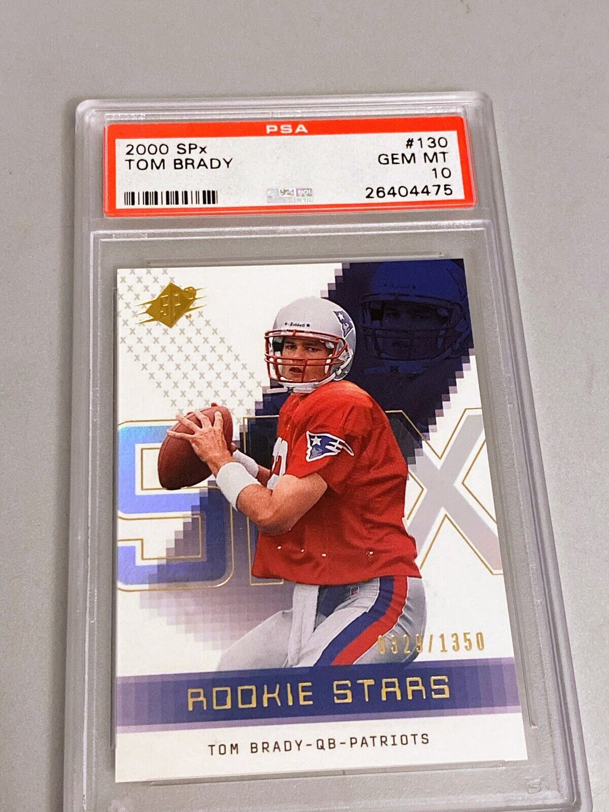 2000 SPx Tom Brady Rookie Card 130/1350