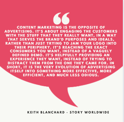 content marketing definition and quote