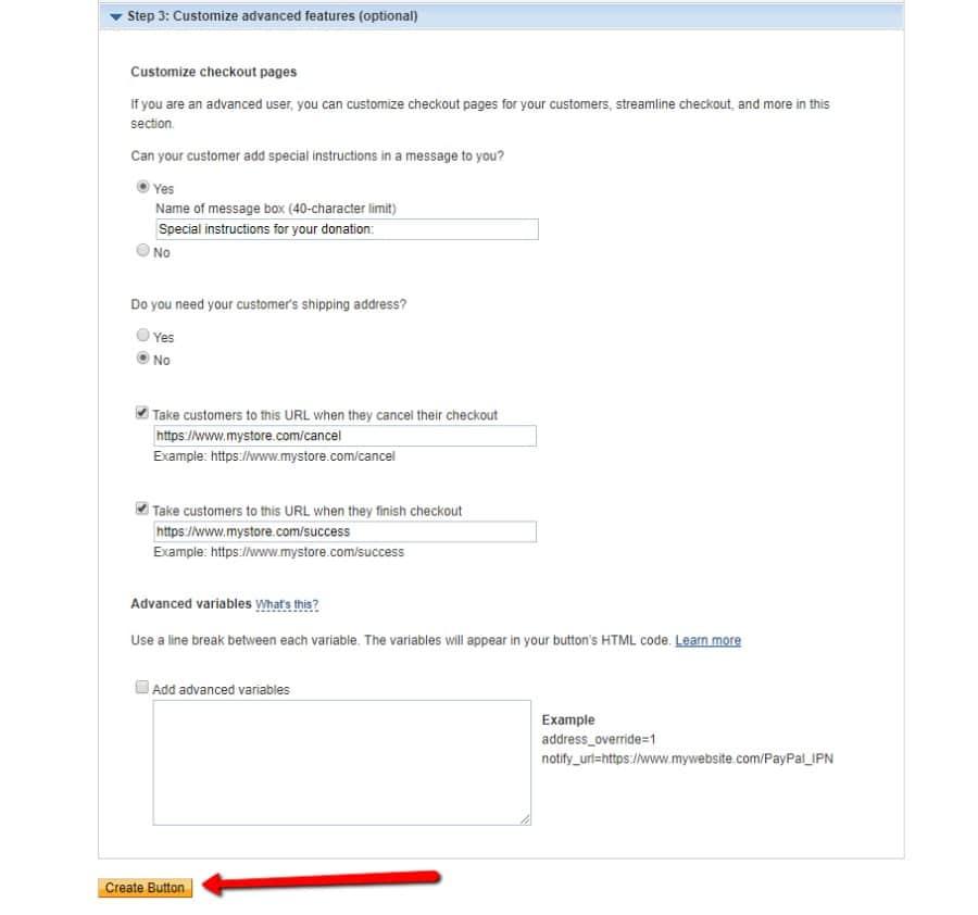 PayPal create button on WordPress