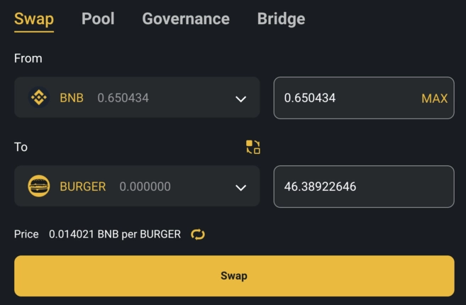 BurgerSwap là gì? Thông tin sàn giao dịch phi tập trung BurgerSwap trên Binance Smart Chain và thông tin BURGER coin