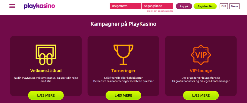 Kampagner på PlayKasino