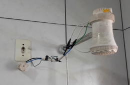 Chuveiro elétrico instalado incorretamente