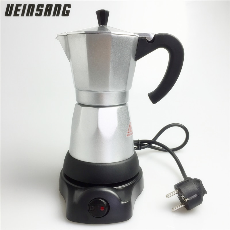 6cups/300ml Electric Coffee Maker Aluminum Pots and How to Use a Coffee Maker