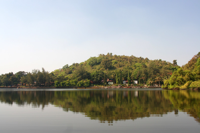An image of Lake Carambolim, in Goa