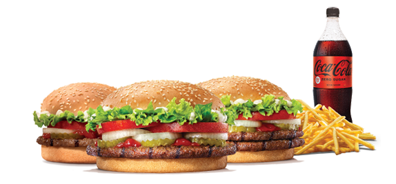 Burger King® 3'lü Whopper Menü