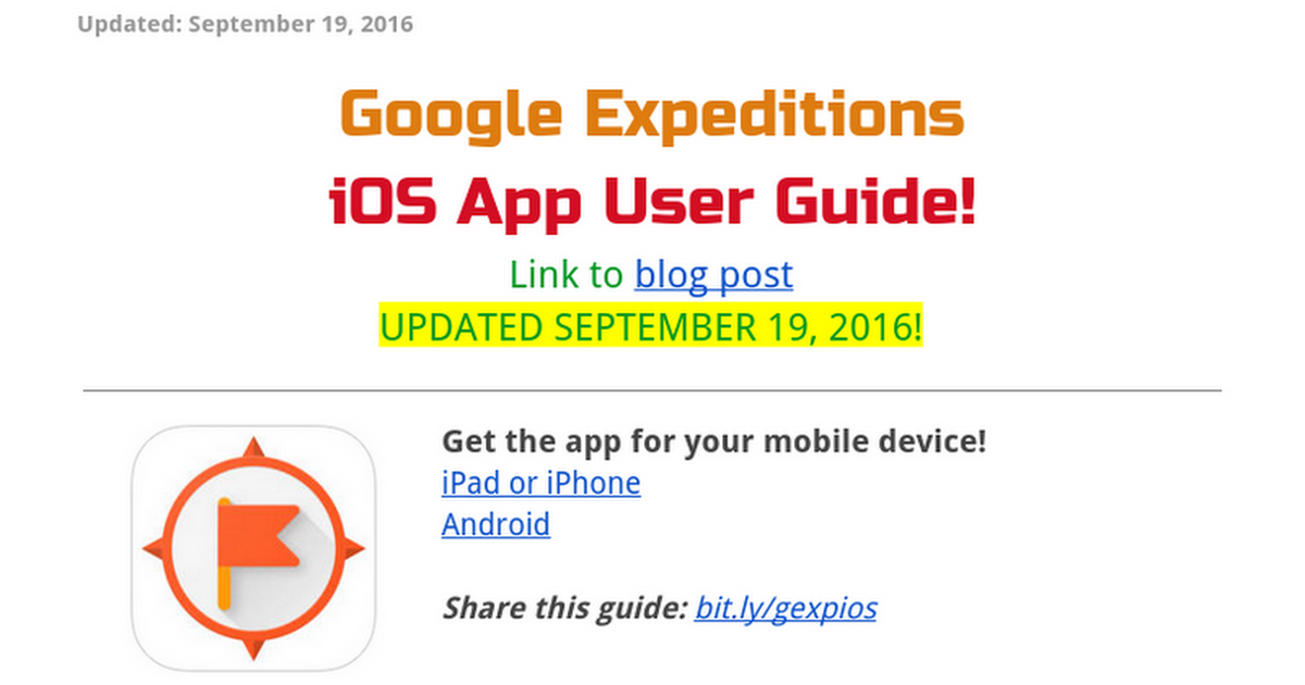 Google Expeditions iOS App User Guide - by EdTechnocation.com
