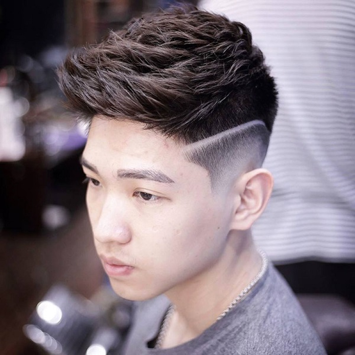 Tóc Undercut Quiff tỉa nhọn