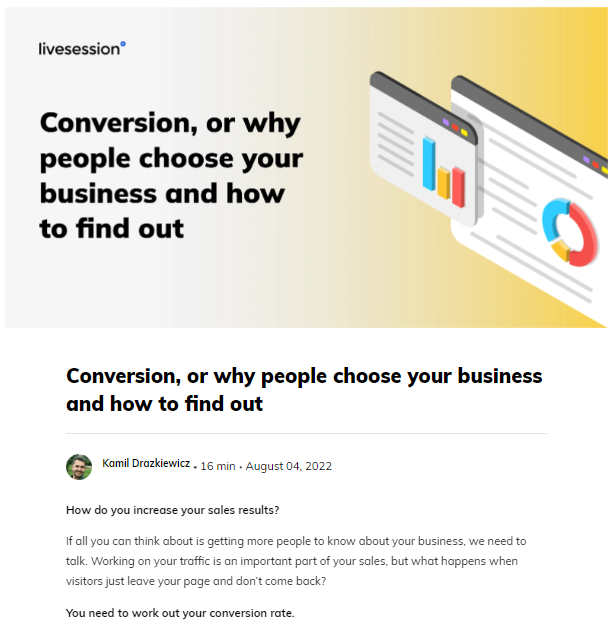 LiveSession conversion rate